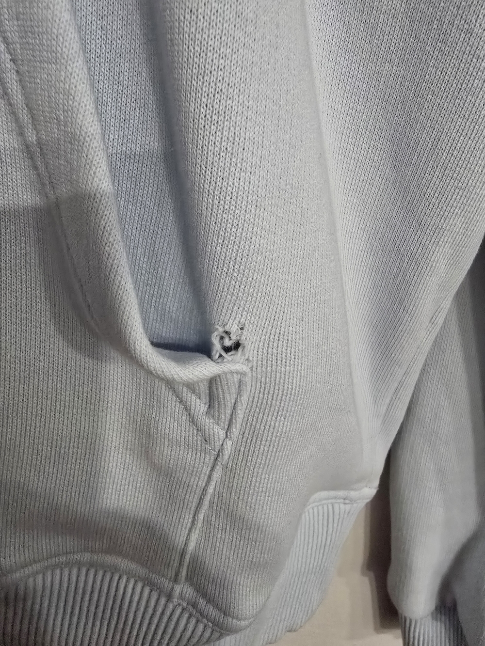 Sky Blue Hoodie Featuring Burberry Logo In Red & Tan